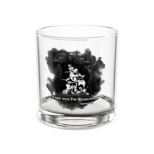 'I Ride with The Regulators' Design - Whiskey Lovers Rock Glass