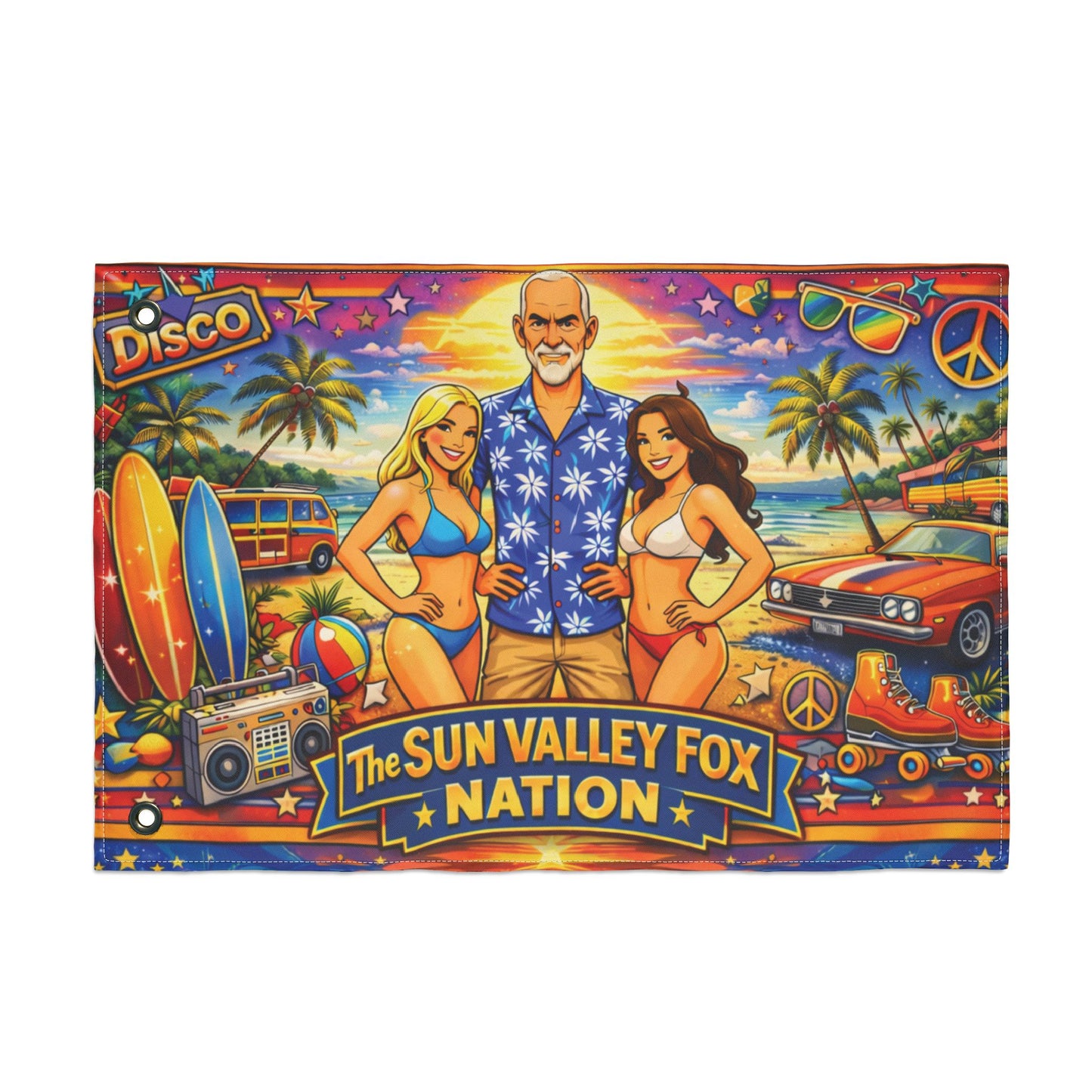 Sun Valley Fox Nation Double Sided Flag