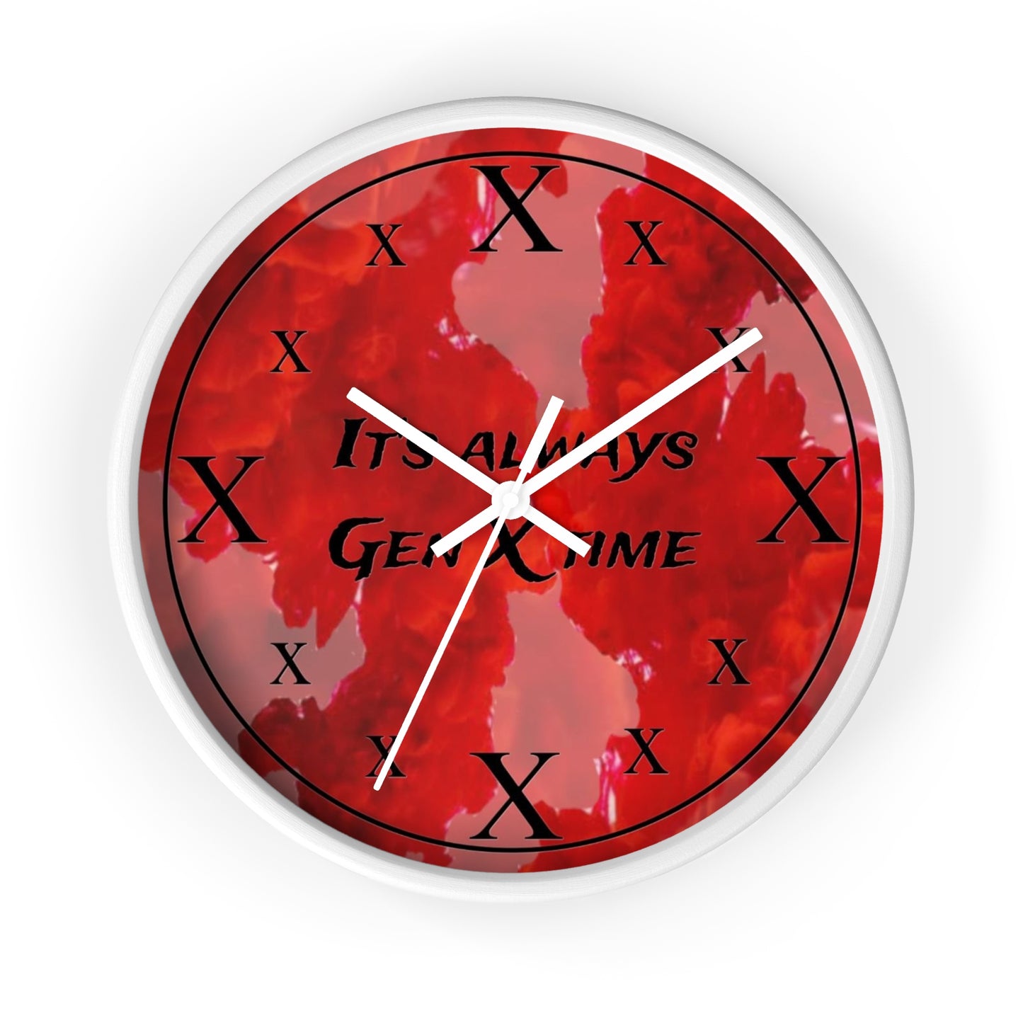 It's Always Gen X Time Wall Clock –(Red)