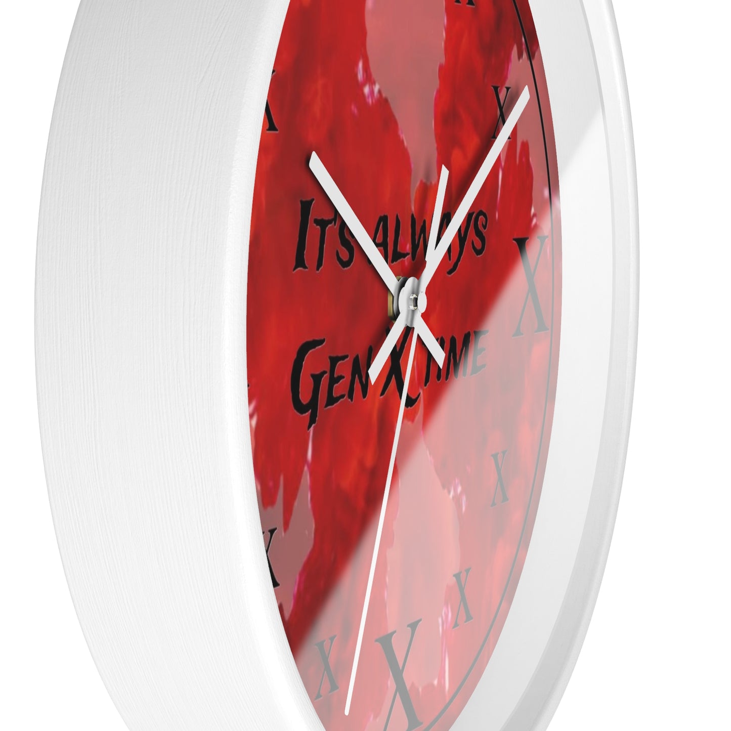 It's Always Gen X Time Wall Clock –(Red)