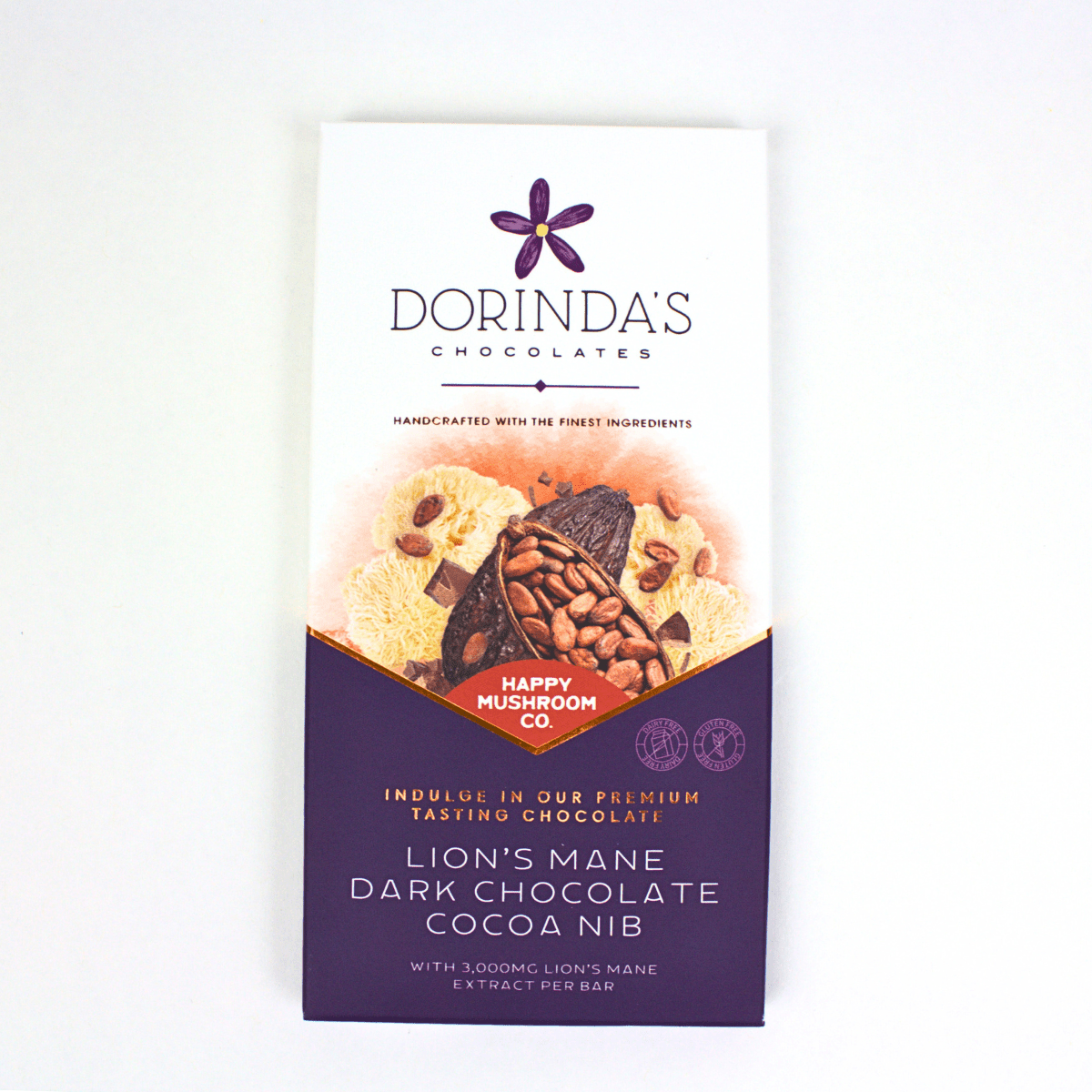 Lion's Mane Dark Chocolate Cocoa Nib