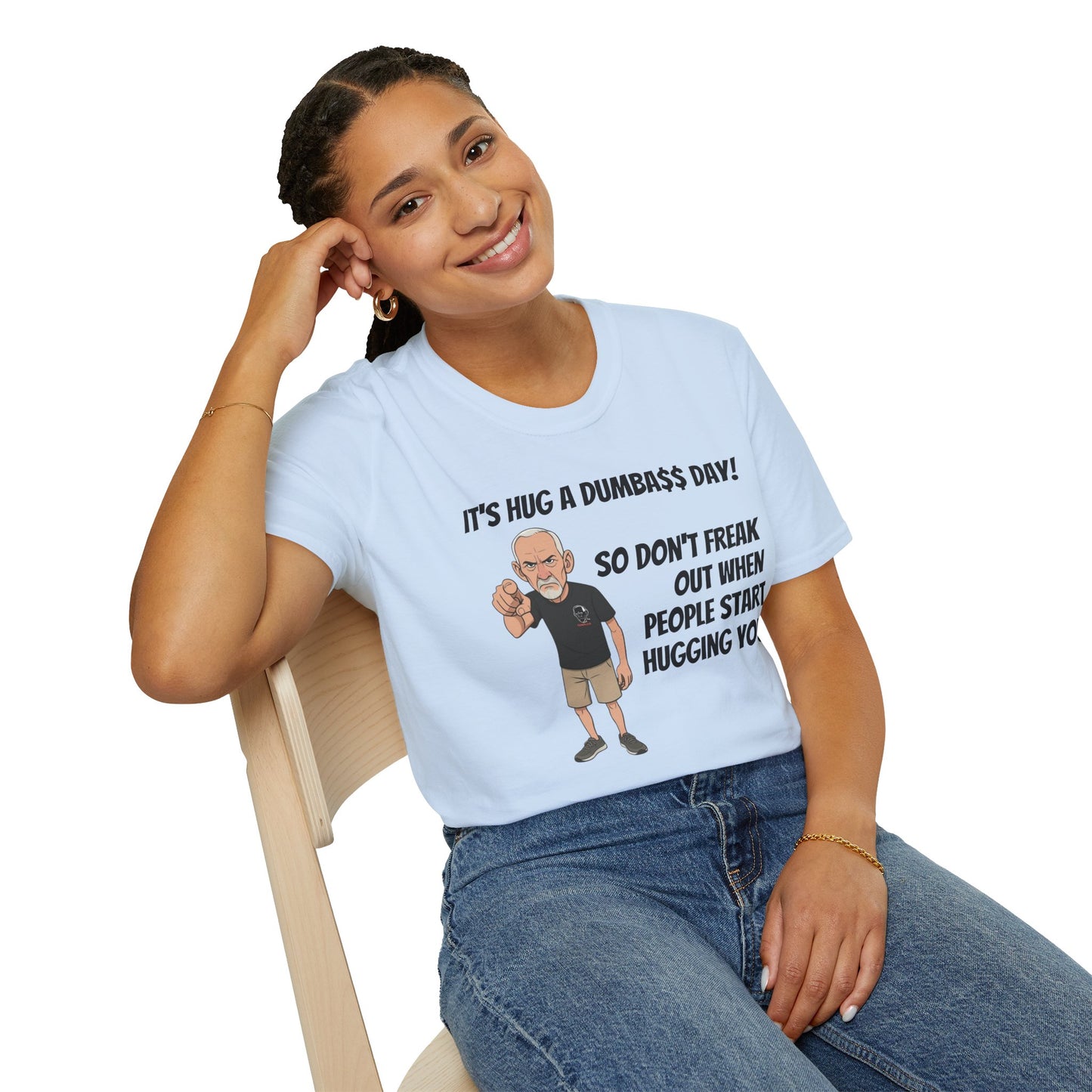 Sun Valley Fox Hug A Dumbass Day, Gift for Friends, Humorous Tee, Casual Wear