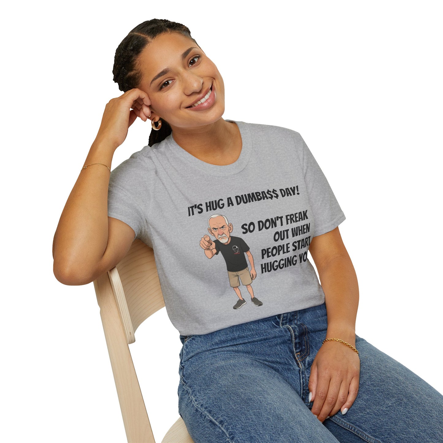 Sun Valley Fox Hug A Dumbass Day, Gift for Friends, Humorous Tee, Casual Wear