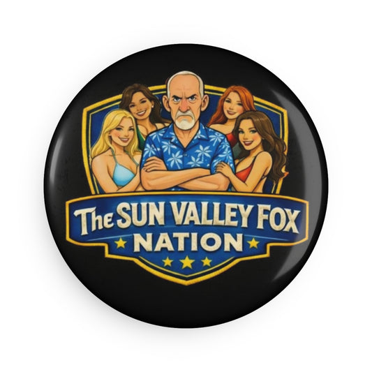 The Sun Valley Fox Nation Round Fridge Magnet