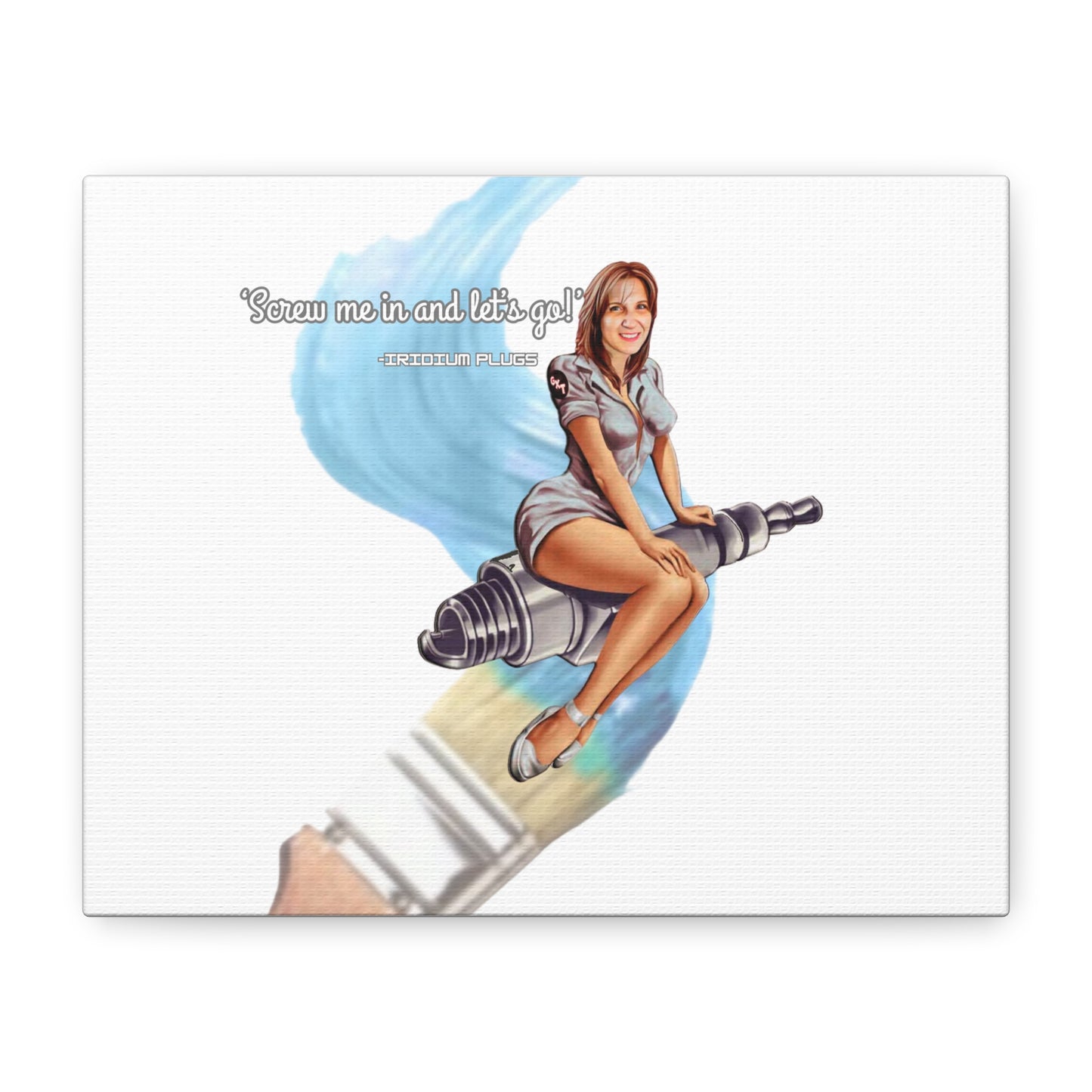 'Screw Me In and Let's Go!' - Vintage Automotive Art Canvas