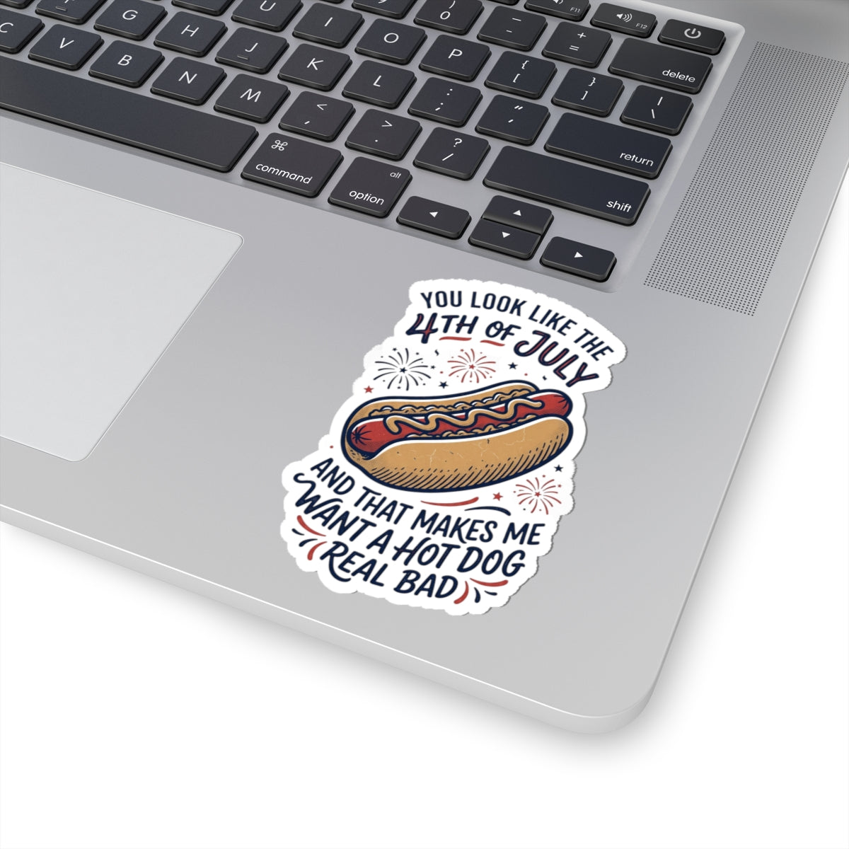 4th of July Hot Dog Sticker