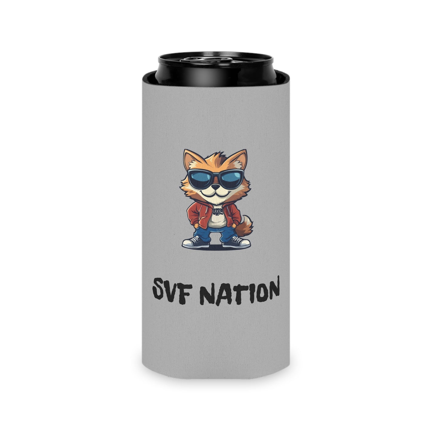 Chill Vibe Can Cooler - SVF Nation Koozie, Party Essential, Gift for Beer Lovers, Summer BBQ Accessory, Fun Beverage Holder