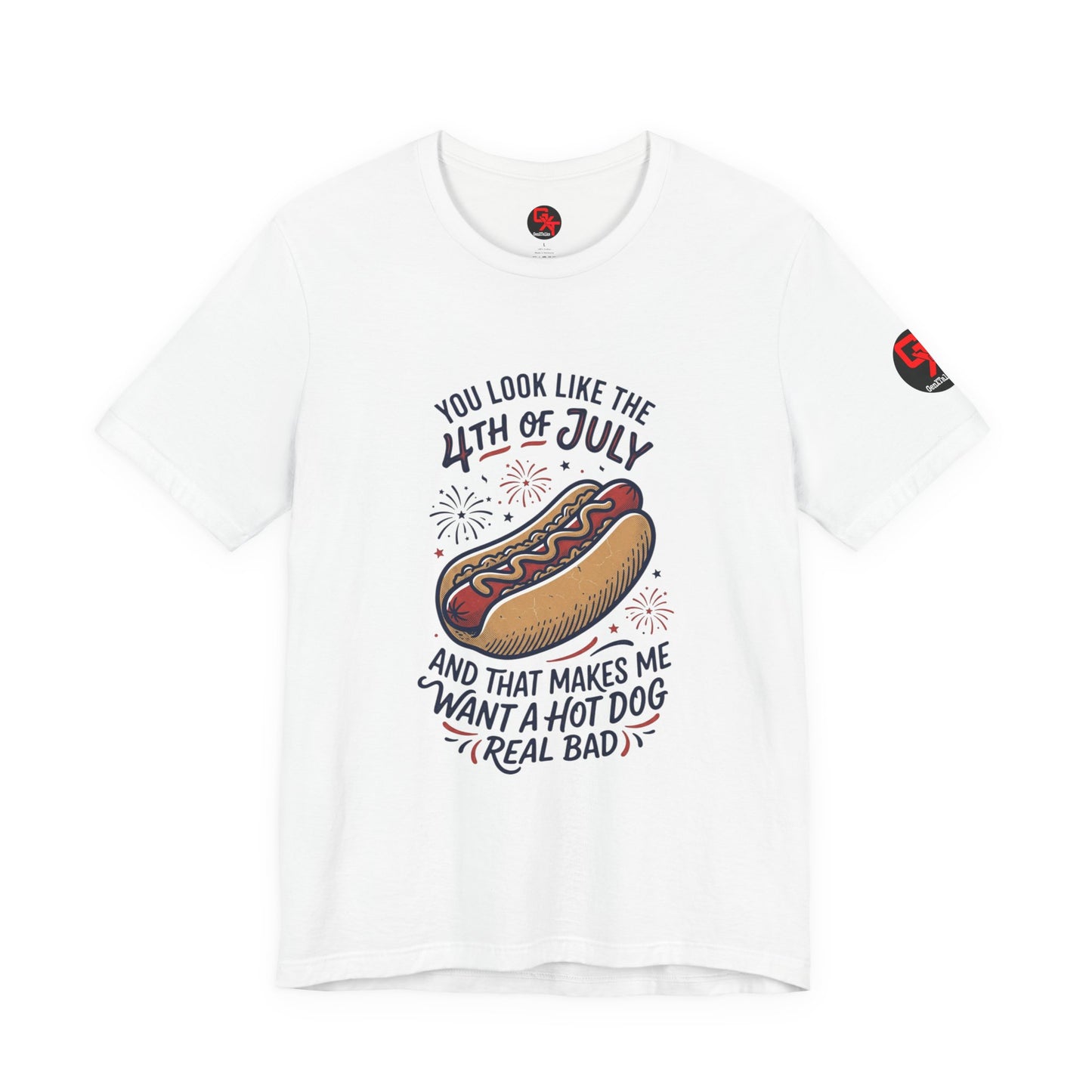 4th of July Hot Dog Graphic Tee