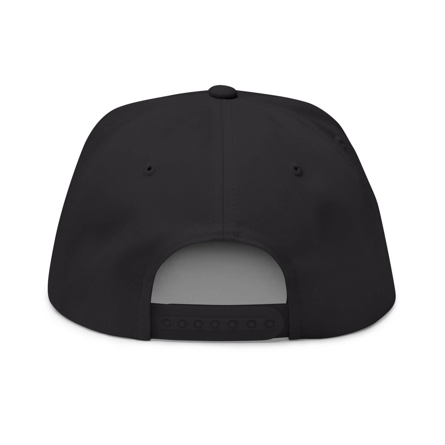 Embroidered Flat Bill Cap - The Garage Show | Snaps in back