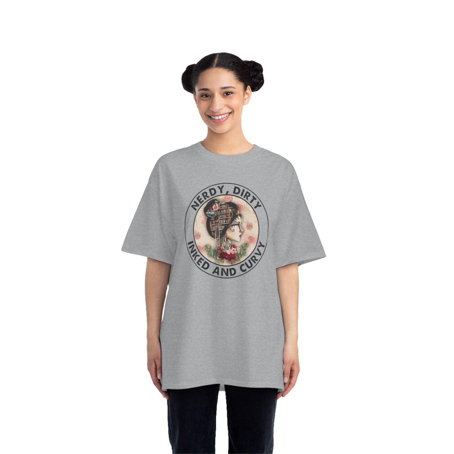 Nerdy and Curvy T-Shirt | Fun Graphic Tee, Quirky Gift, Casual Wear, Inked Style, Summer Fashion