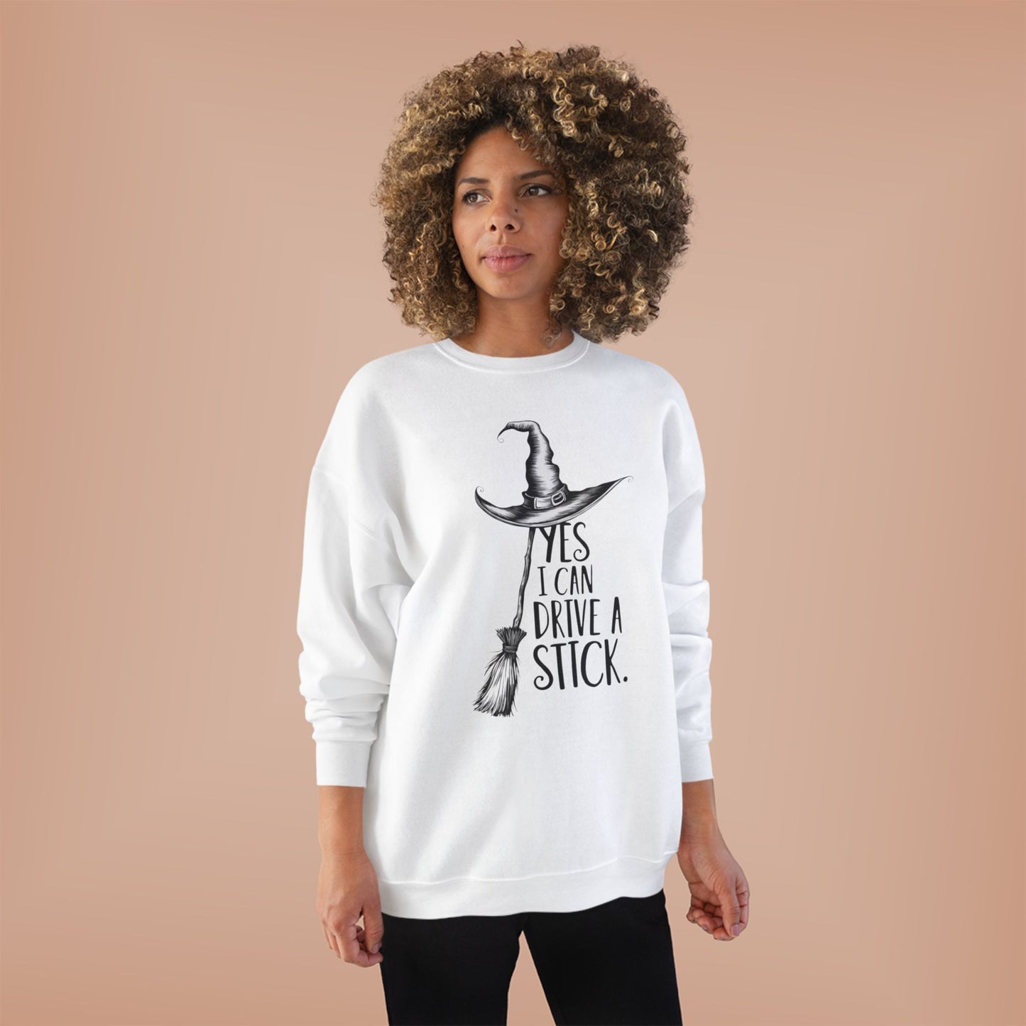 Halloween Witch Sweatshirt - Unisex Eco-Friendly Crewneck, Funny Gift, Cozy Fall Apparel, Perfect for Costume Parties, Thanksgiving