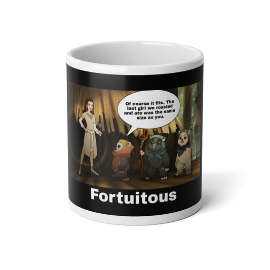 How'd they already have a dress that fit Leia? - Jumbo Mug