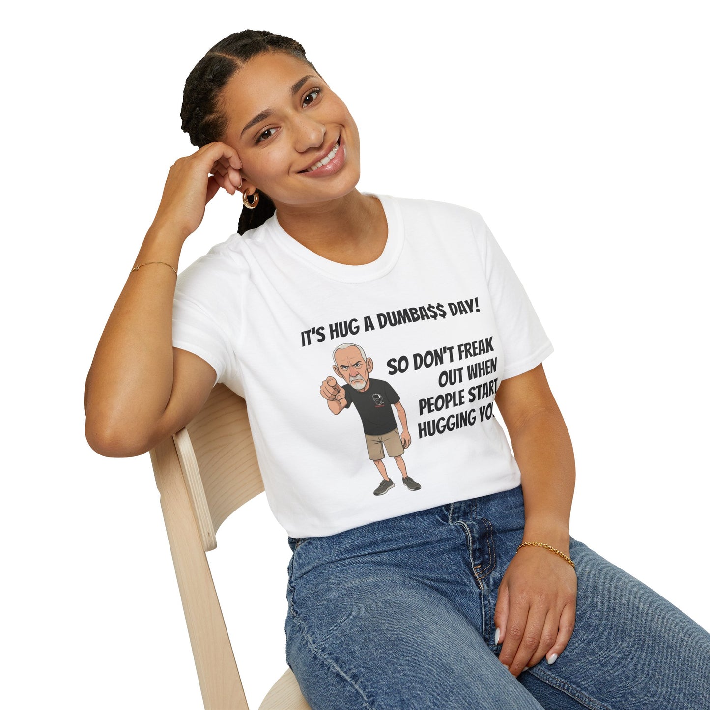 Sun Valley Fox Hug A Dumbass Day, Gift for Friends, Humorous Tee, Casual Wear