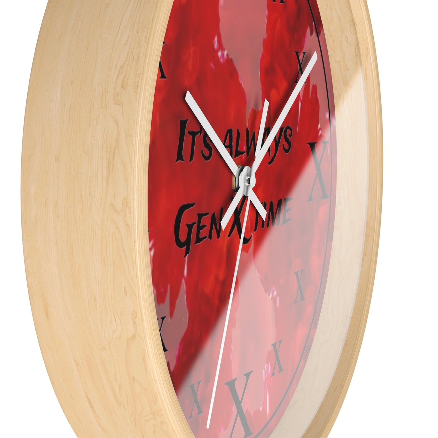 It's Always Gen X Time Wall Clock –(Red)