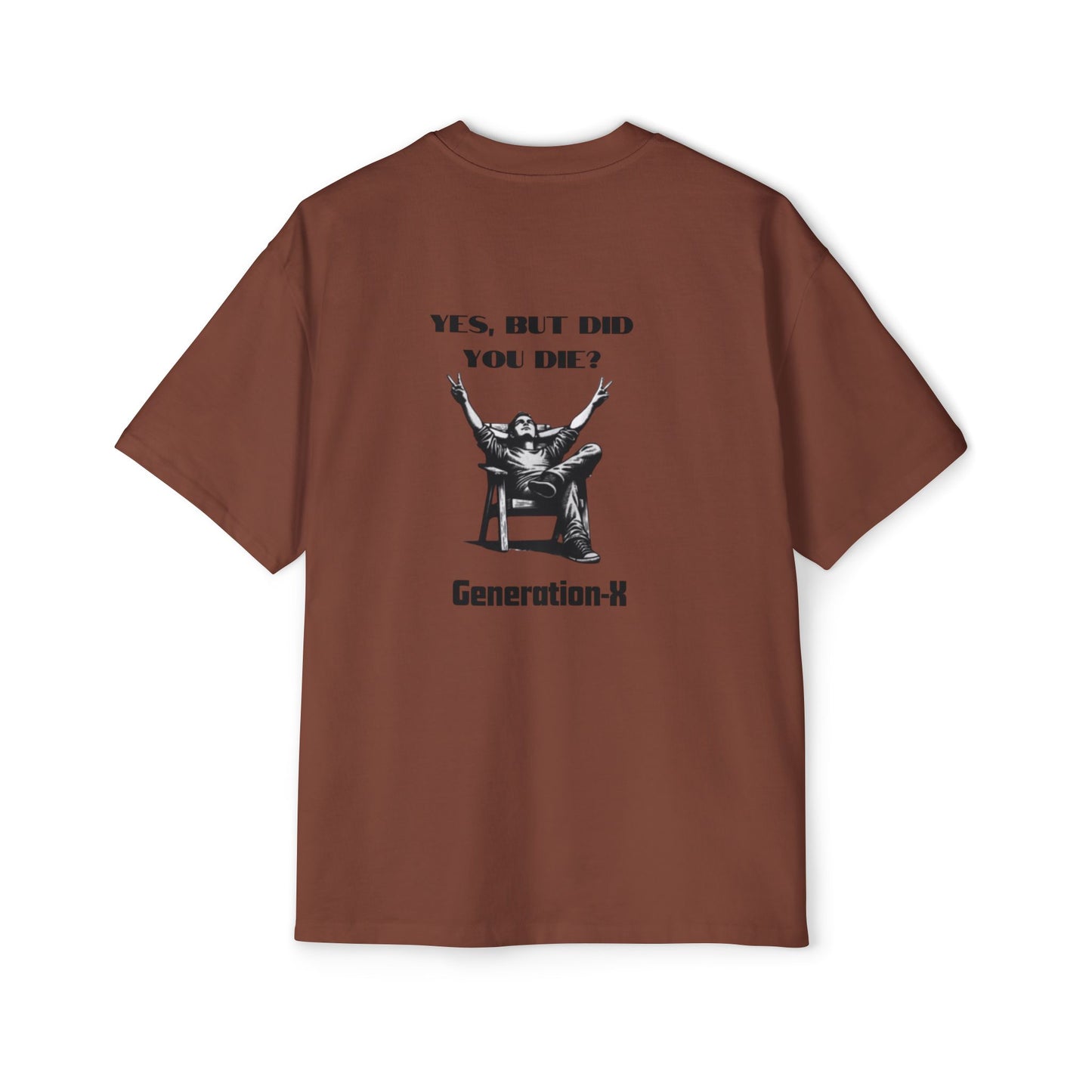 Men's Heavy Oversized Tee - Generation X Graphic T-Shirt with Fun Quote