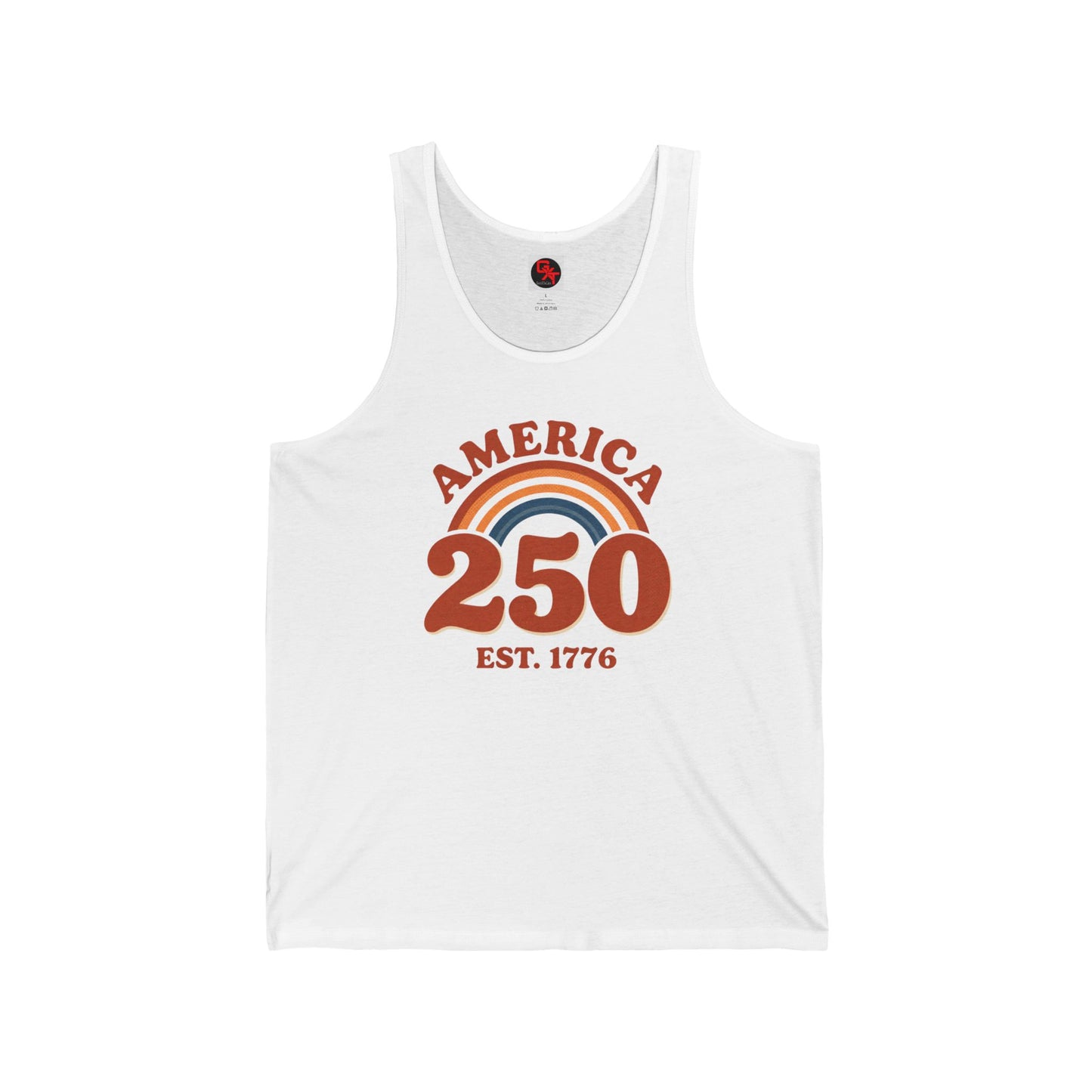 America 250 Tank Top — EST. 1776 Patriotic 250th Anniversary Sleeveless Shirt