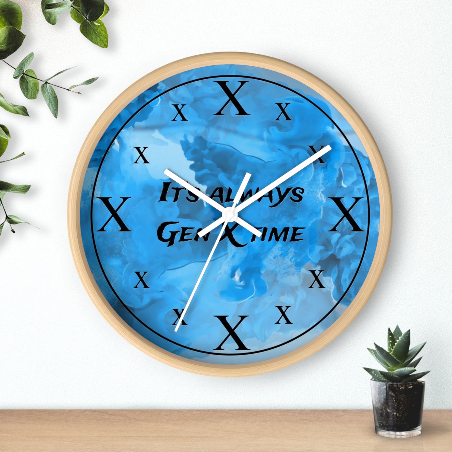 It's Always Gen X Time Wall Clock - (BLUE)