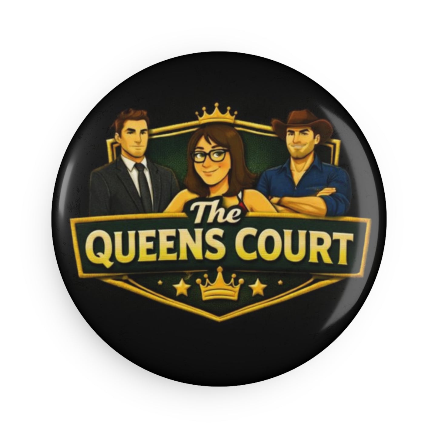 The Queens Court Round Fridge Magnet