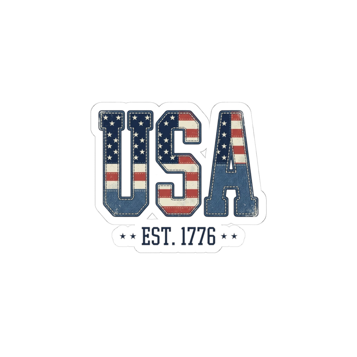USA Est. 1776 Kiss-Cut Sticker | Vintage Americana 4th of July