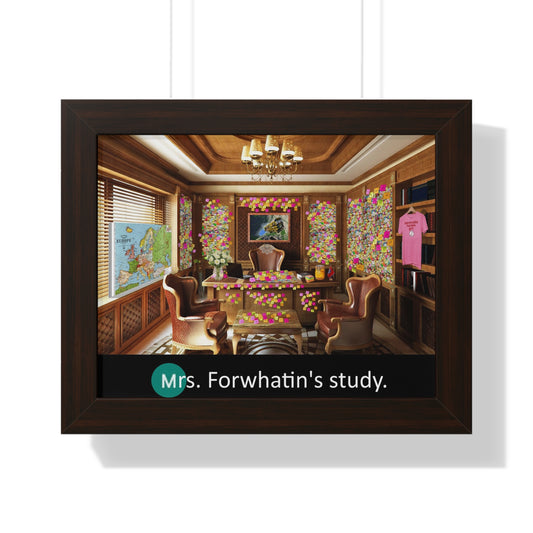 Mrs. Forwhatin's Study Framed Horizontal Poster - A very famous picture from the GXT halls