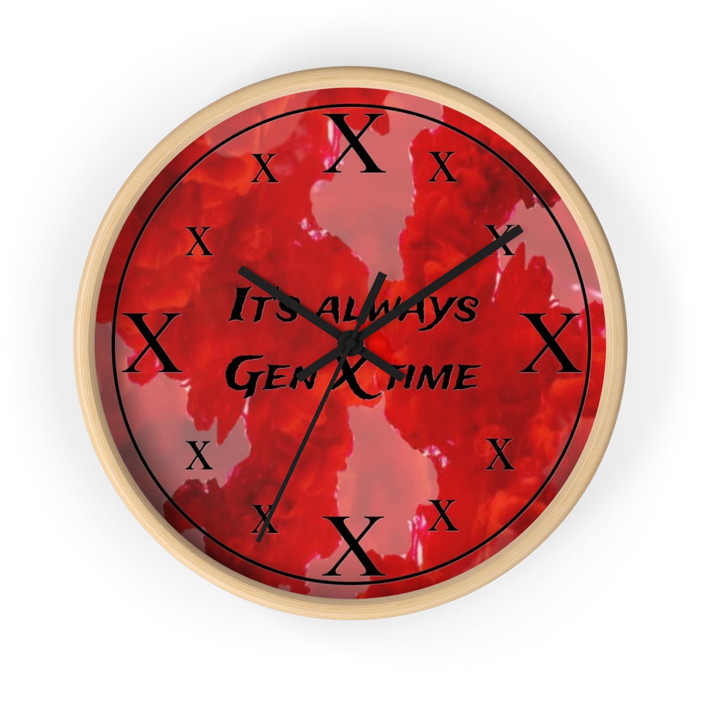 It's Always Gen X Time Wall Clock –(Red)