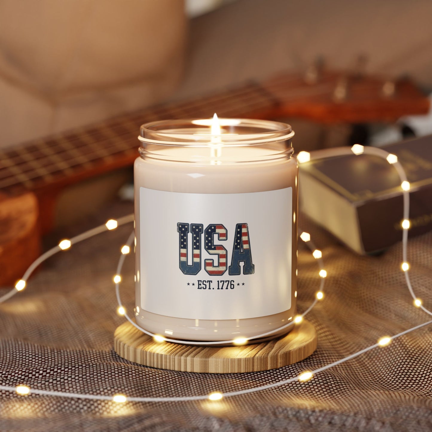 USA Est. 1776 Candle | 4th of July Vintage Americana Scented Soy