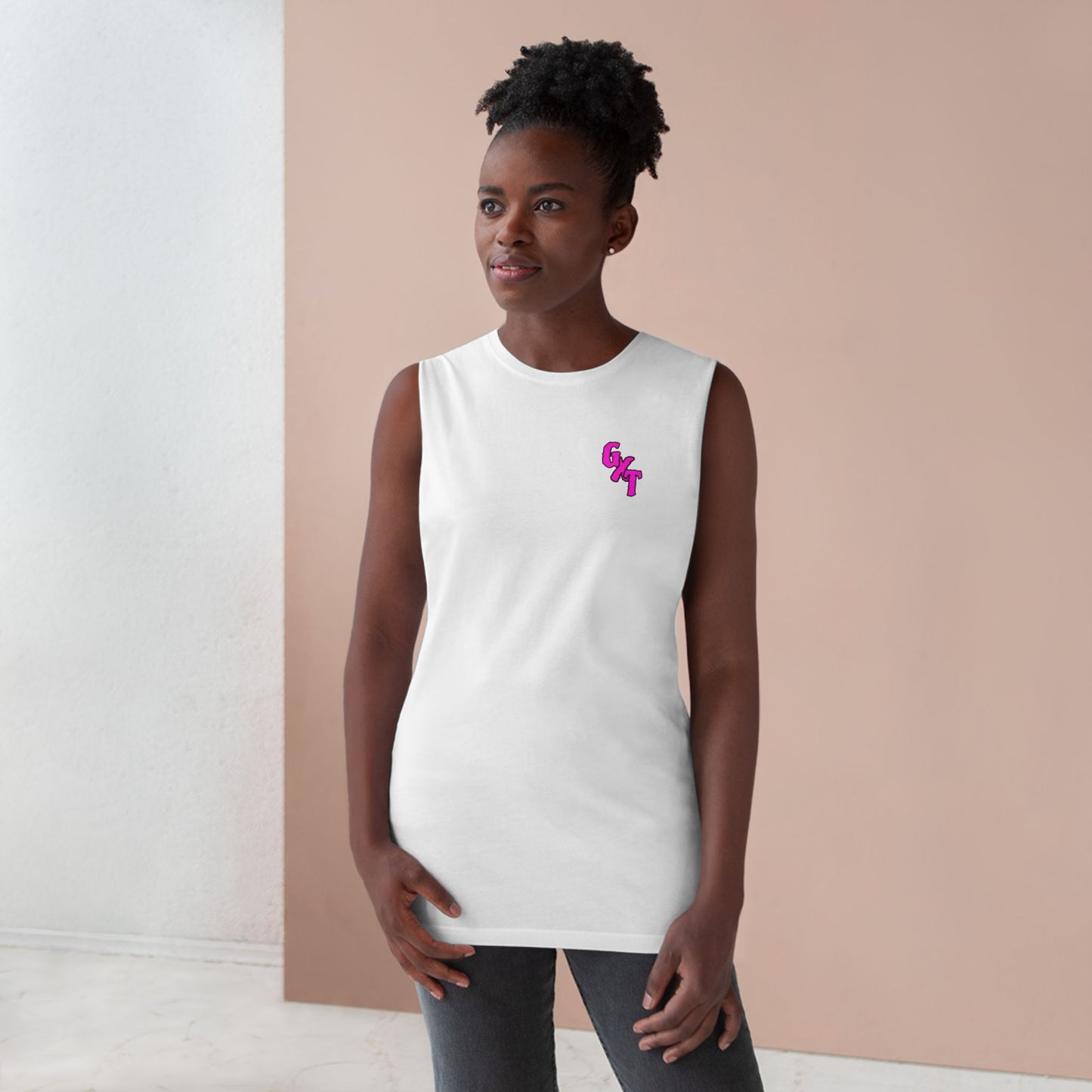 GXT-Pink-- Casual Summer Top with Playful Design