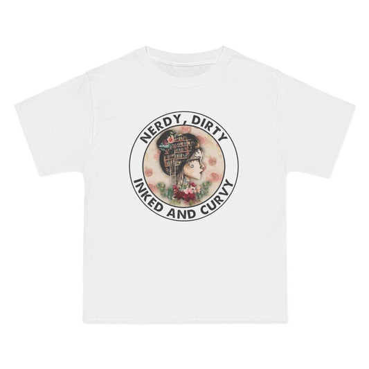 Nerdy and Curvy T-Shirt | Fun Graphic Tee, Quirky Gift, Casual Wear, Inked Style, Summer Fashion