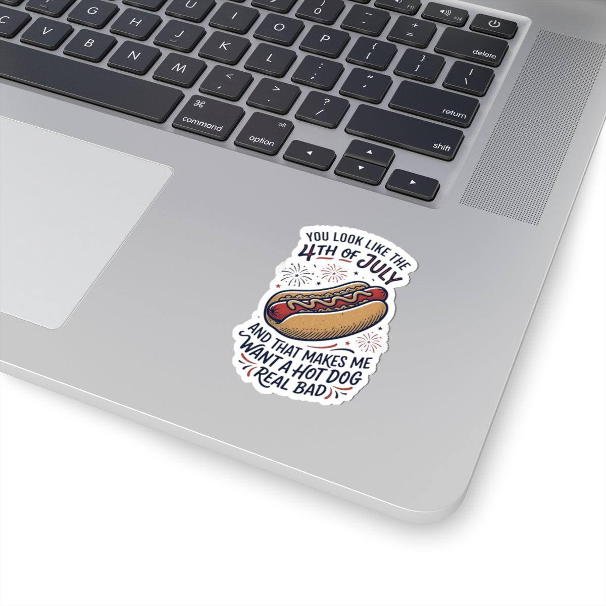 4th of July Hot Dog Sticker
