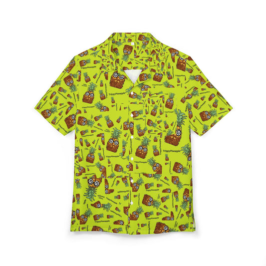 TrippyPineapple Busy Button Down Shirt