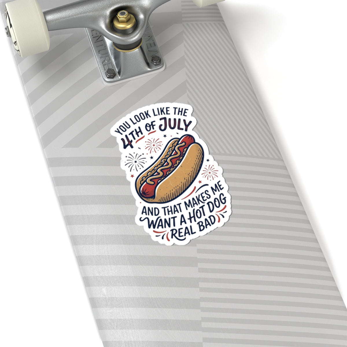 4th of July Hot Dog Sticker