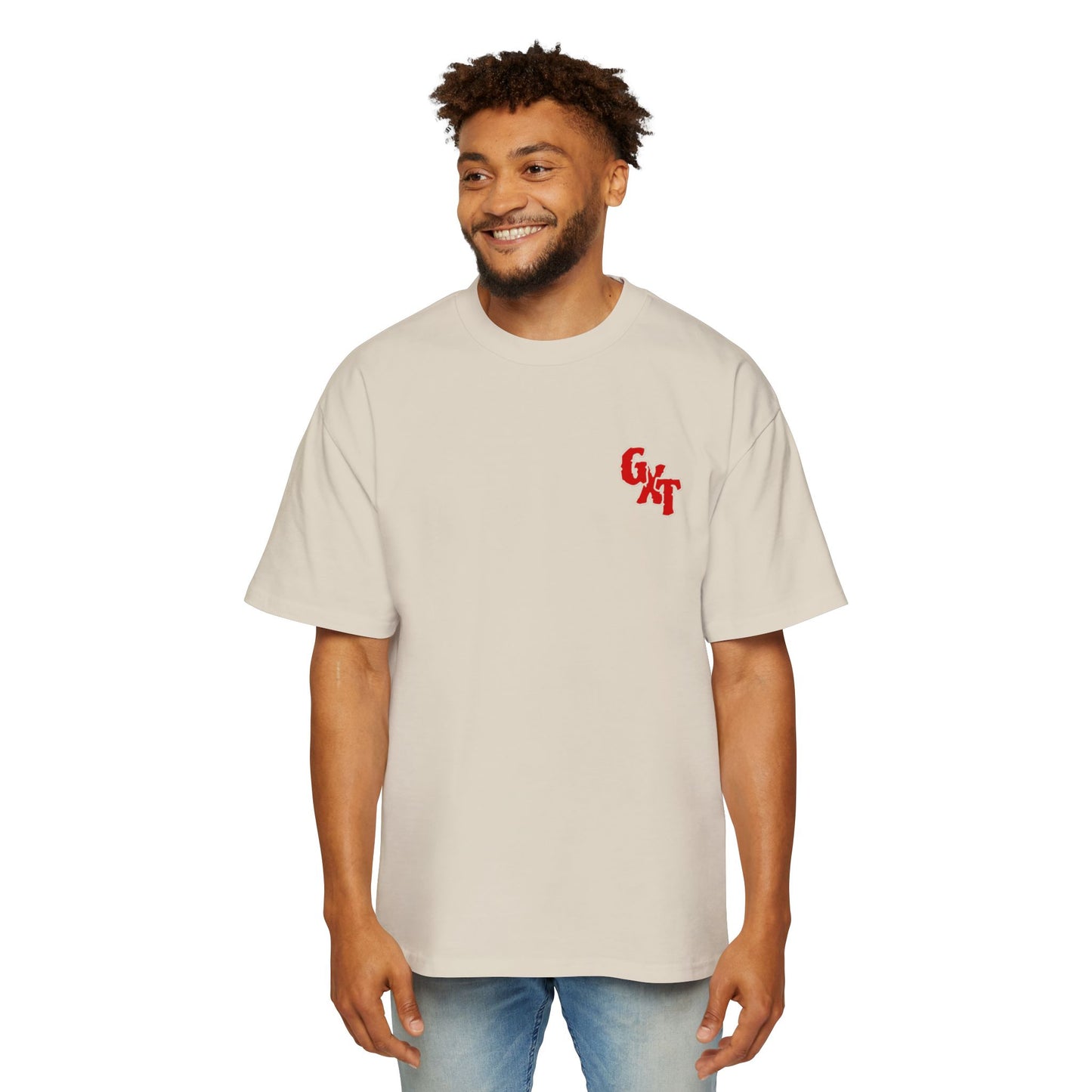 "Talk Hard" KGXT- Men's Heavy Oversized Tee -