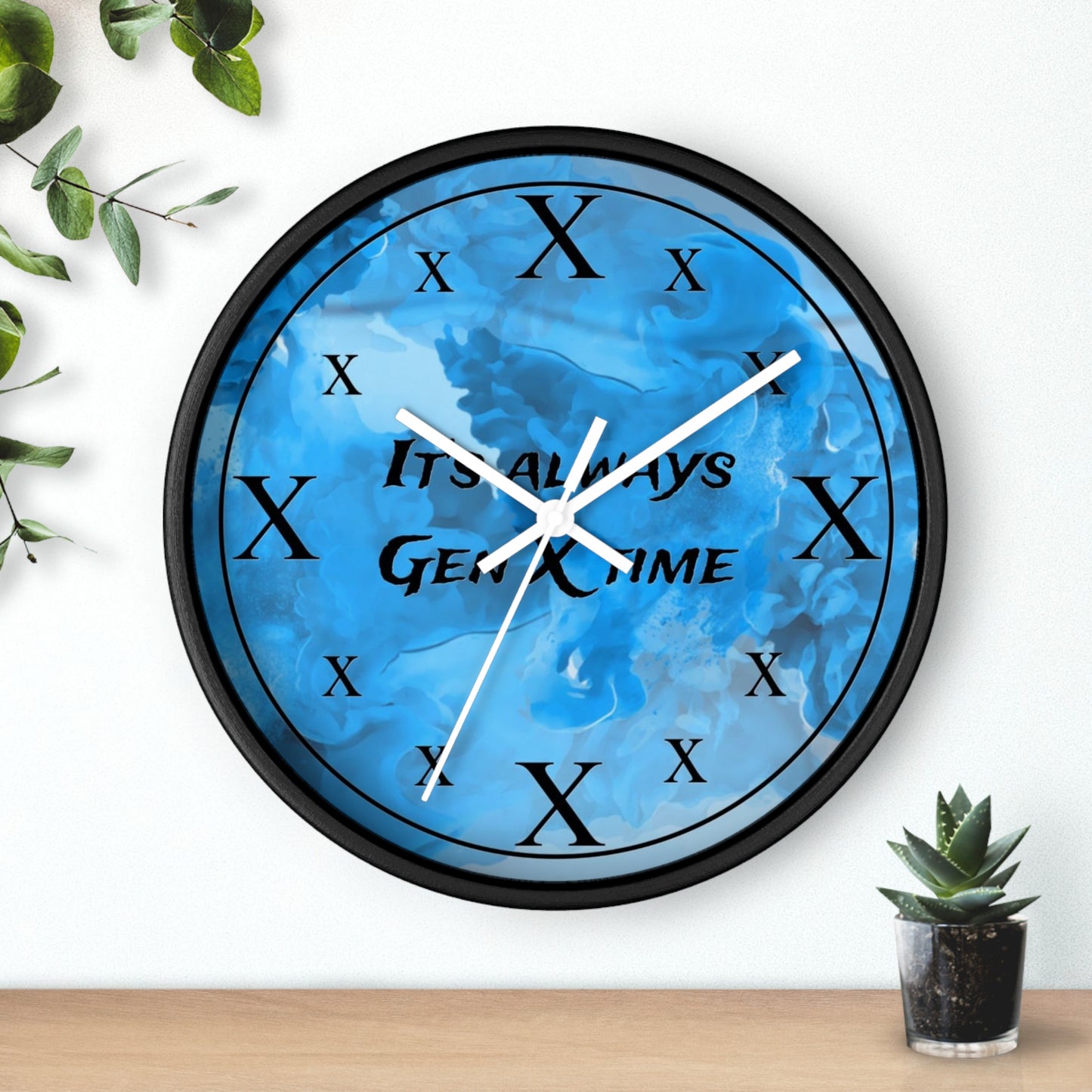 It's Always Gen X Time Wall Clock - (BLUE)