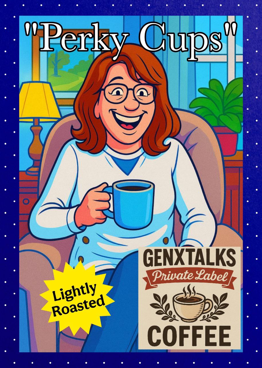 GXMoms "Perky Cups" lightly roasted coffee
